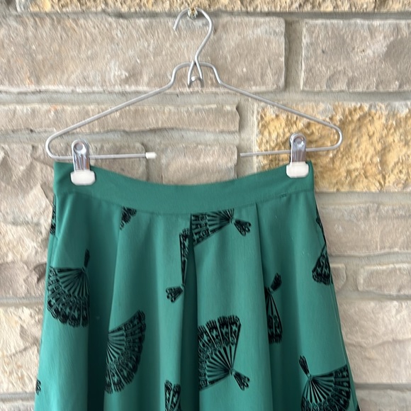 Bettie Page Las Vegas Vintage Inspired A-line Green Skirt Size Medium - Picture 4 of 16
